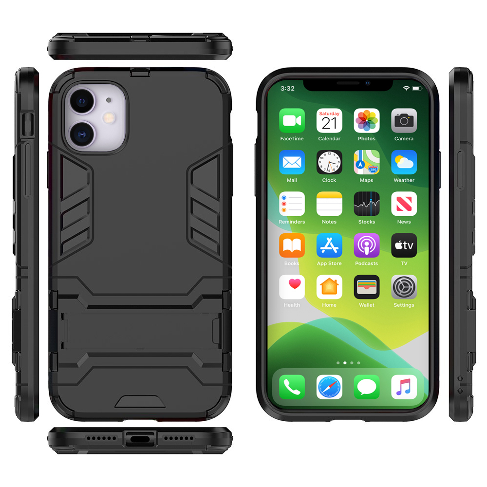 Slim Armour Tough Shockproof Case for Apple iPhone 11 (Black)